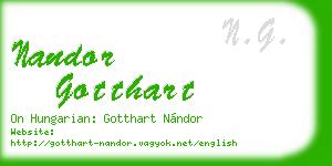 nandor gotthart business card