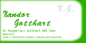 nandor gotthart business card